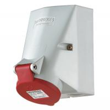 [MKS422] Prise murale 32A 5P 6H 400V rouge IP44, avec TwinCONTACT